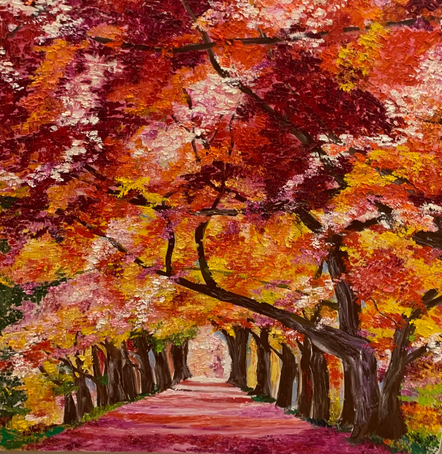 Large Wall Art, Colorful Fall Painting On Canvas - Fall Scene